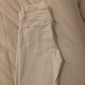 Gap true skinny white denim jeans